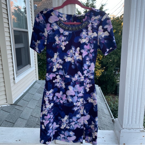 Jessica Simpson Ciara Dress in Purple Lilypad Size S (NWT) - Picture 7 of 12
